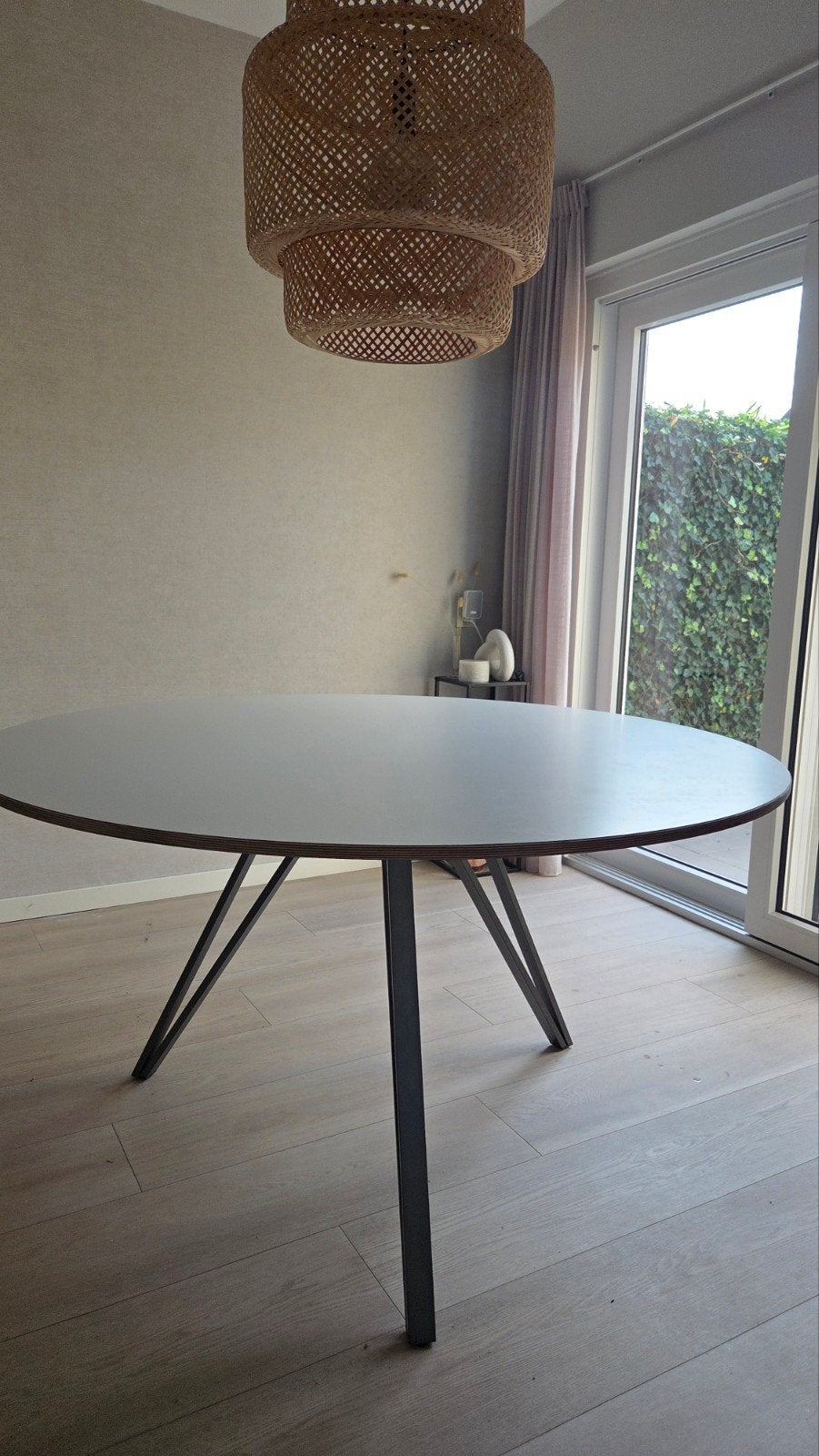 Ronde eettafel 140 cm wit, Gebruikt, Rond, Modern, Vier personen