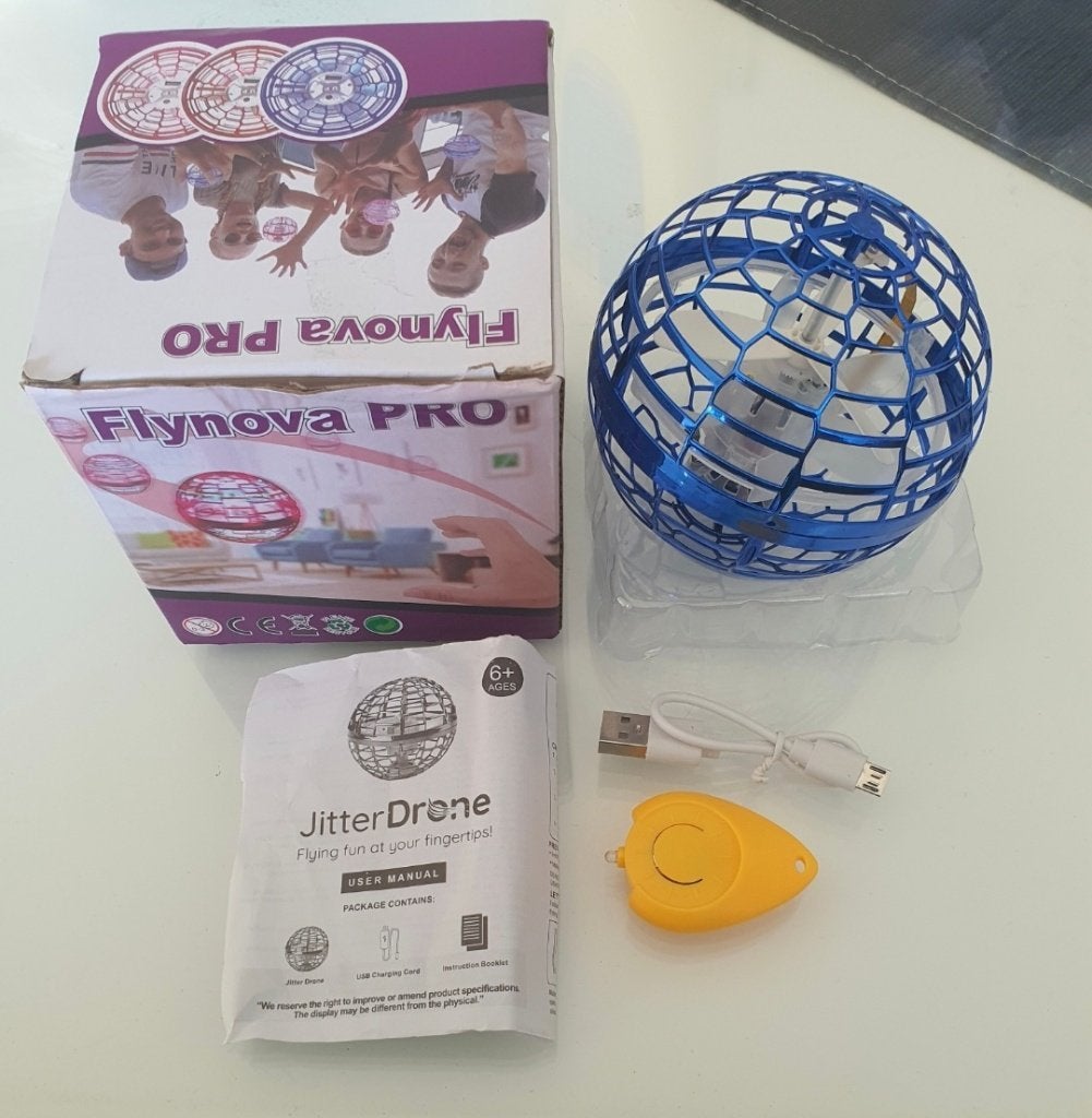 Flynova Pro / JitterDrone – Vliegende Spinner Bal (Blauw), Ophalen of Verzenden, Nieuw