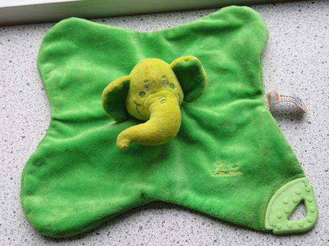 Knuffeldoek olifant van Kraamzorg Liemerscare Tiamo, Groen, Ophalen of Verzenden, Zo goed als nieuw, Wasbaar