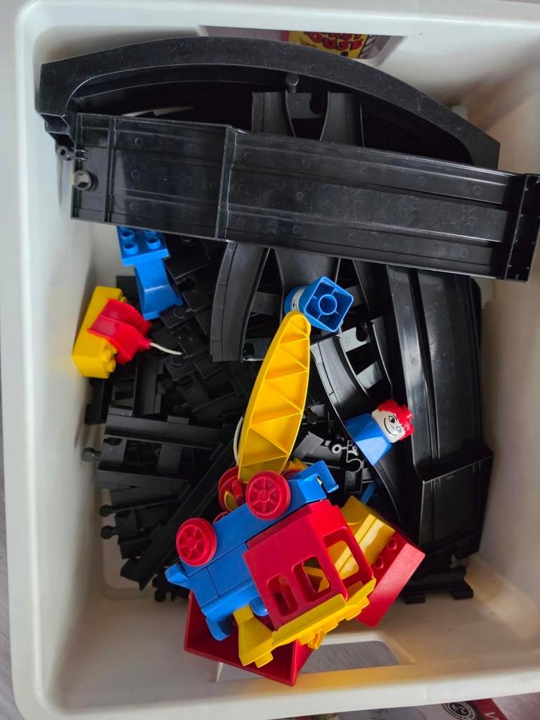 Trein + baan lego duplo, Ophalen of Verzenden, Zo goed als nieuw, Duplo