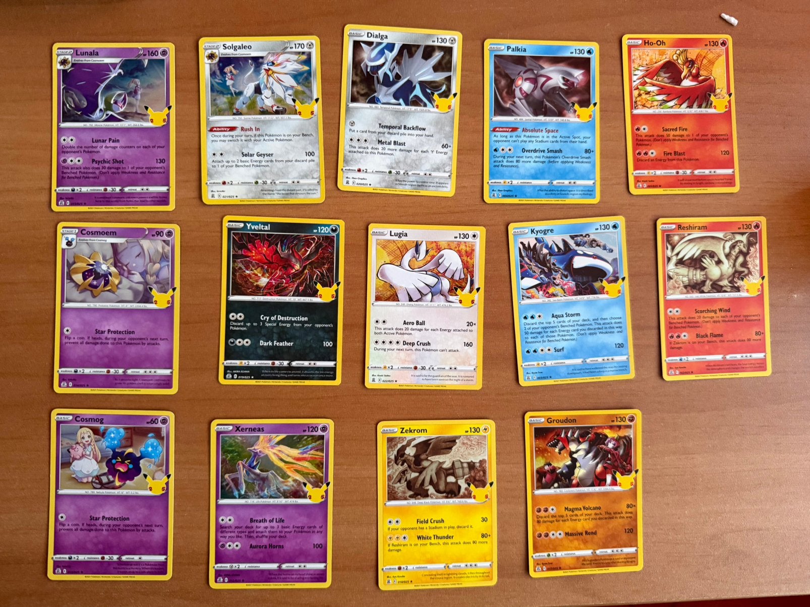Te koop 14 kaarten Pokémon Celebrations 25th Anniversary, Ophalen of Verzenden, Zo goed als nieuw, Meerdere kaarten, Foil