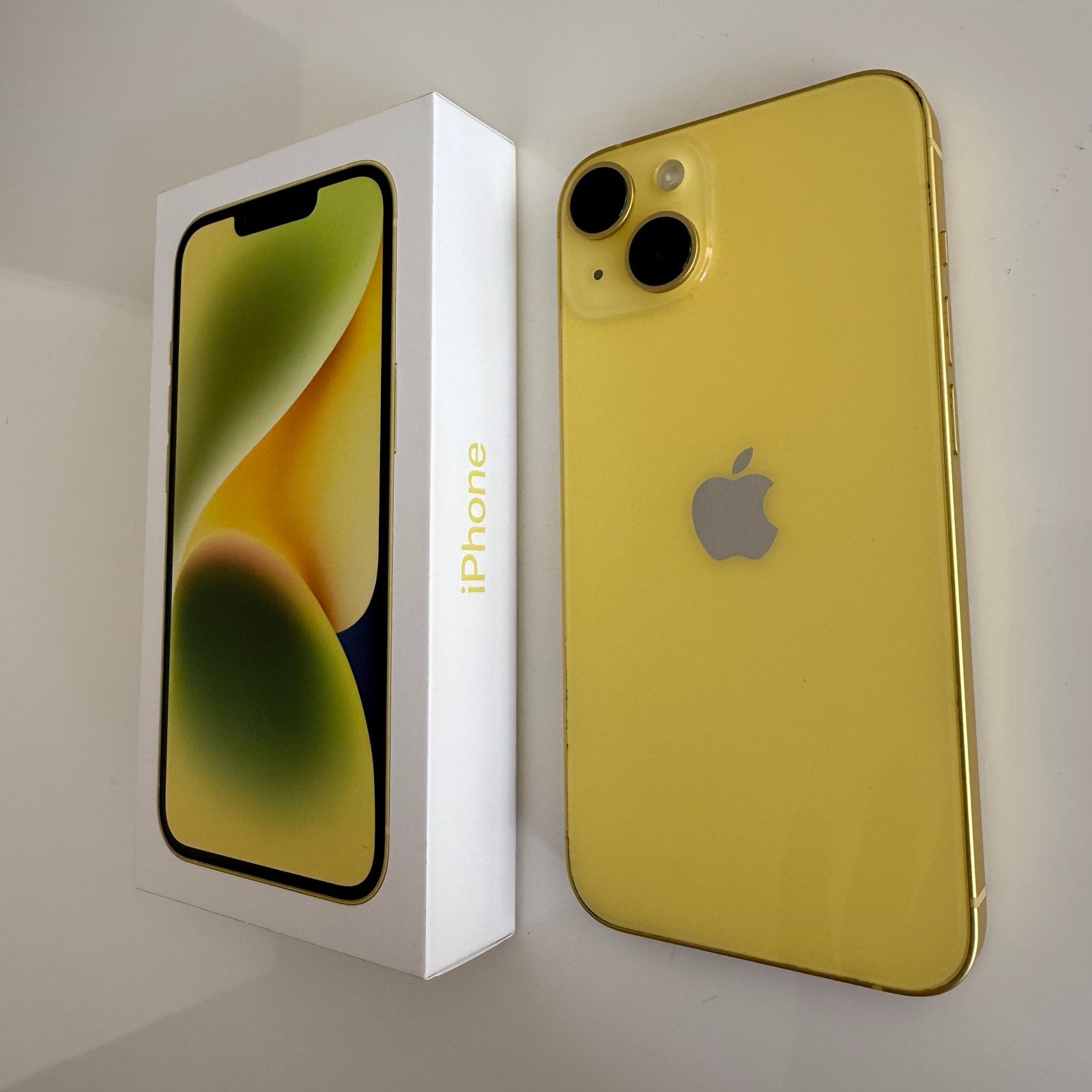 iPhone 14, Telecommunicatie, Mobiele telefoons | Apple iPhone, 128 GB, Info@iphonereparatiebollenstreek.nl, Geel, Ophalen of Verzenden