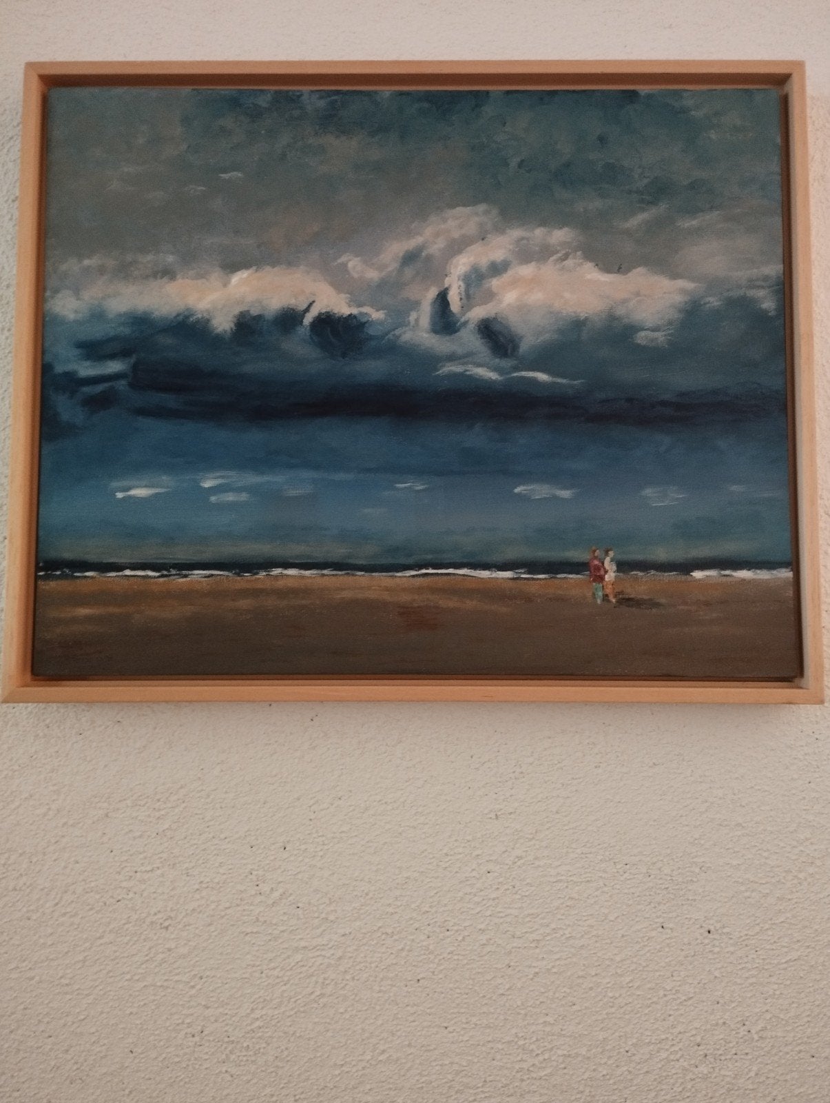 Mooi schilderij incl baklijst afm ca 40x50 cm, Ophalen of Verzenden