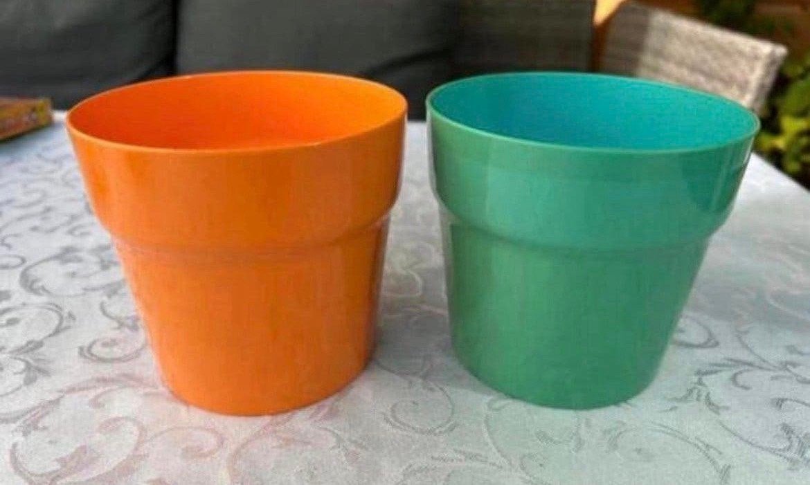 Retro IKEA Majskorn bloempot groen NIEUW, Kunststof, Rond, Nieuw, Ophalen of Verzenden