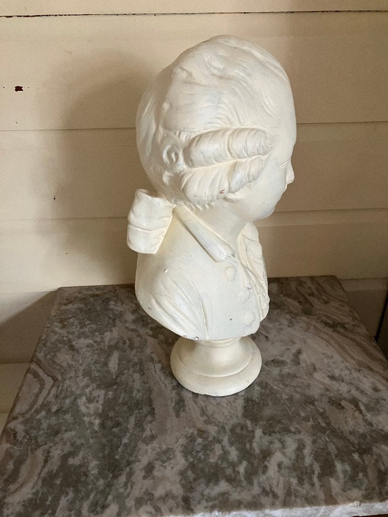 beeld buste persoon in Lodewijk XV-stijl wit creme, Ophalen of Verzenden, 20 - 50 cm, Overige materialen, Klassiek