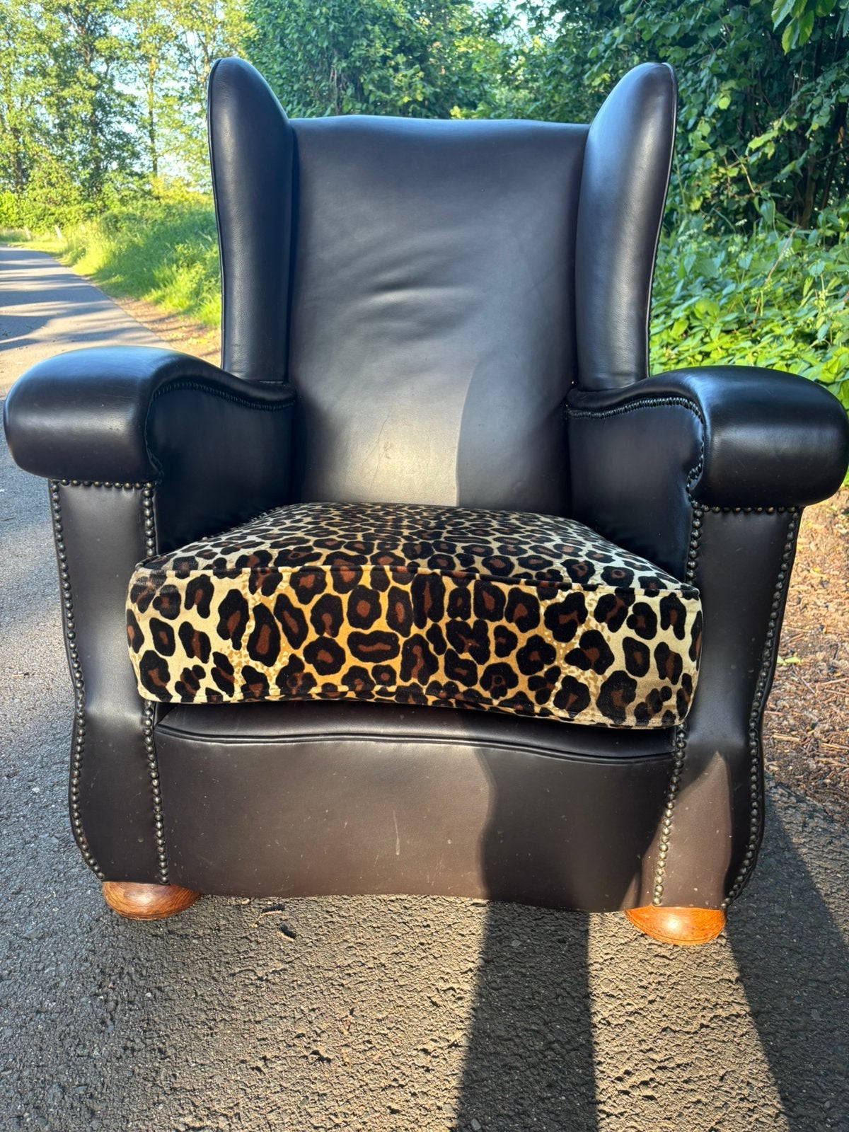 Panter print fauteuil, Huis en Inrichting, Ophalen, Zo goed als nieuw