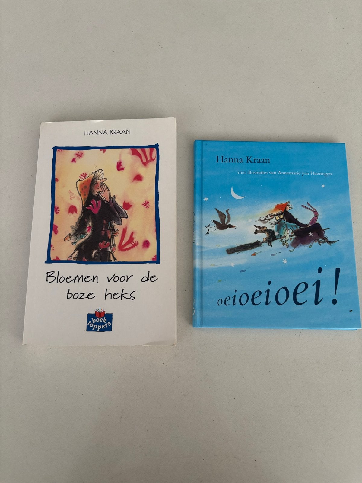Hanna Kraan boeken: Bloemen voor de boze heks & oeioeioei!, Ophalen of Verzenden, Zo goed als nieuw, Fictie algemeen