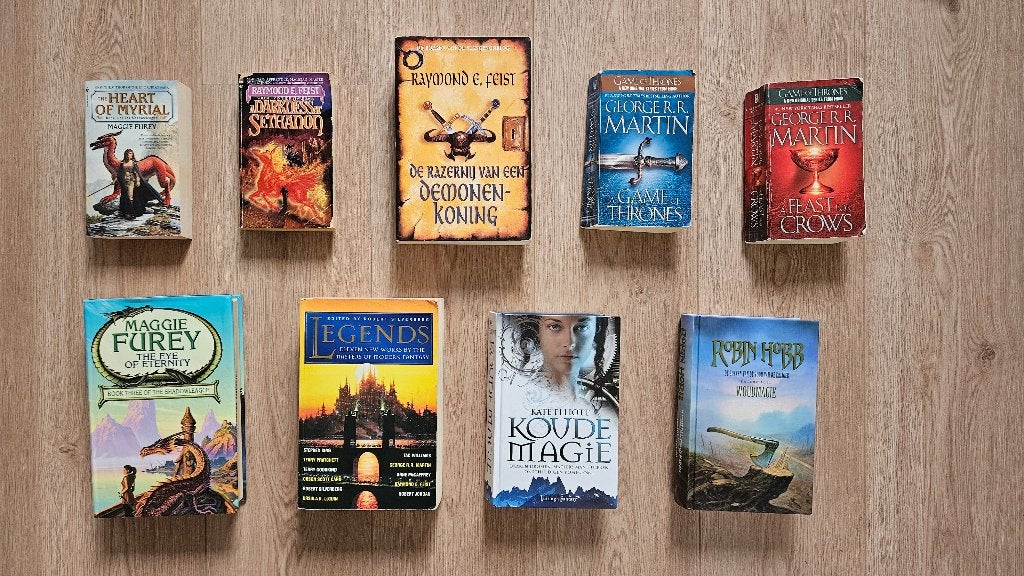 Verschillende fantasy boeken, Ophalen, Gelezen, Diverse auteurs