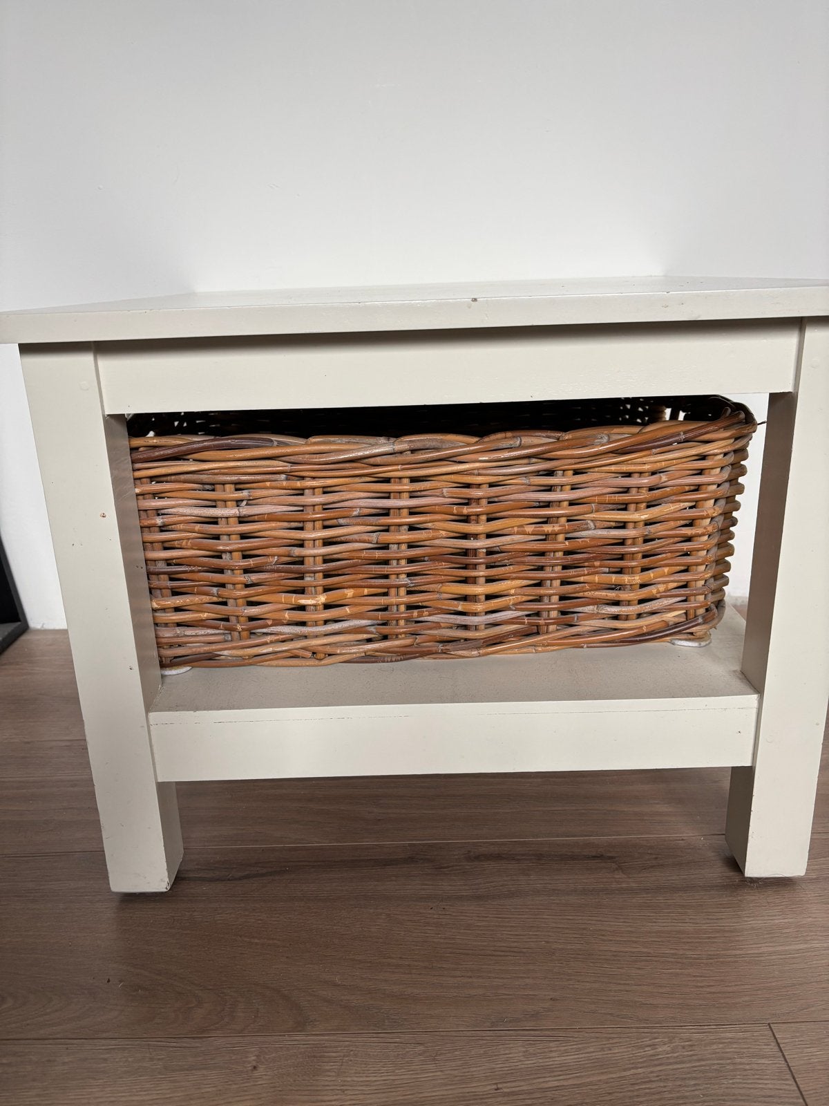 Bijzettafel met rieten mand, Ophalen, Minder dan 45 cm, Minder dan 55 cm, Gebruikt
