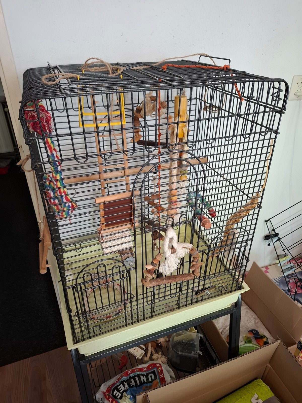 Papagaaien kooi met toebehoren, Ophalen, Minder dan 75 cm, Kooi, Minder dan 60 cm