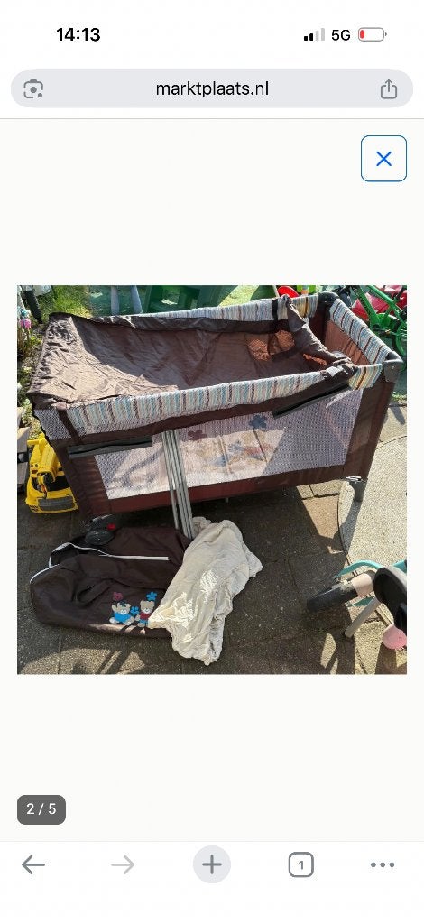 Campingbedje zgan, Kinderen en Baby's, Kinderkamer | Bedden, 70 tot 85 cm, Ophalen of Verzenden, Zo goed als nieuw, Minder dan 140 cm