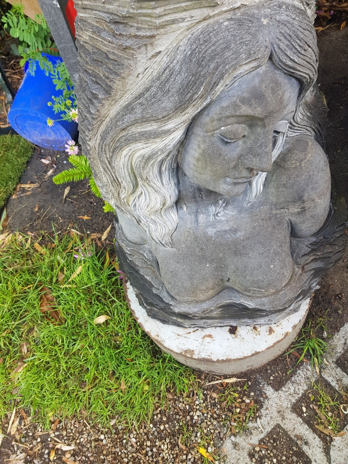 Fontein meisjes beeld, Tuin en Terras, Ophalen, Hardsteen, Fontein