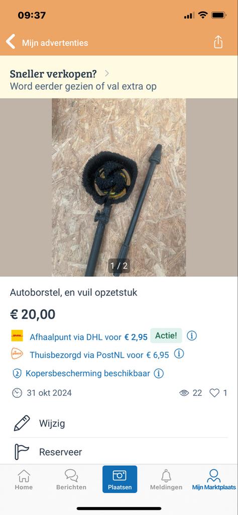 Autoborstel en vuil opzetstuk Karcher, Ophalen of Verzenden, Gebruikt