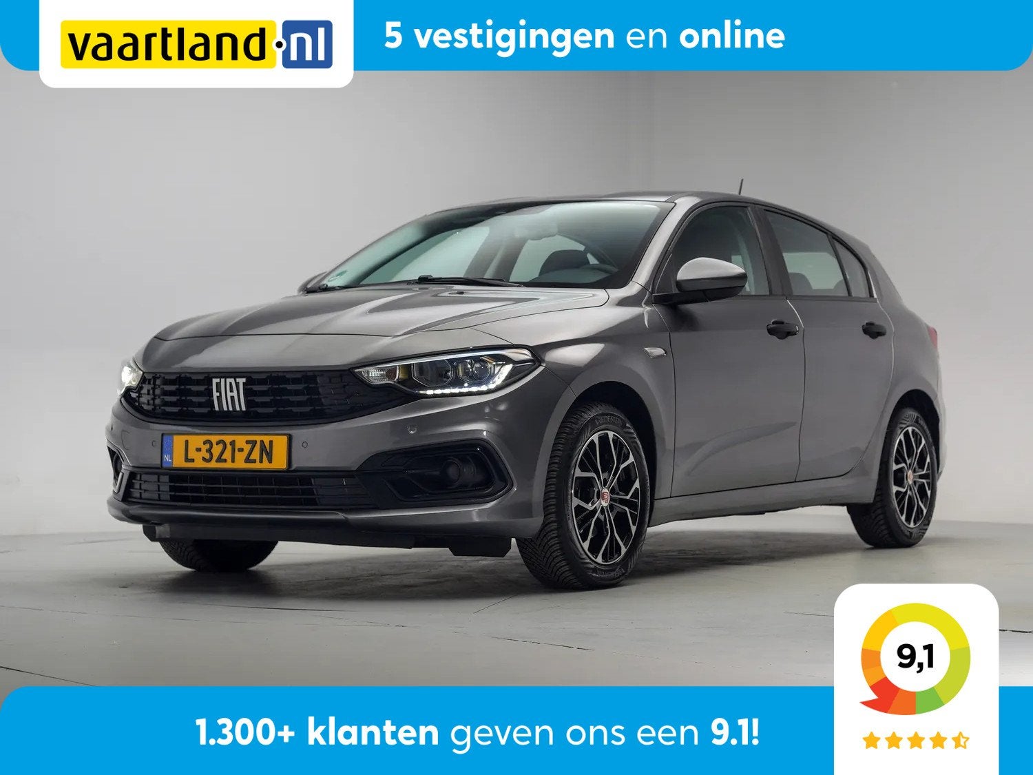 Fiat Tipo 1.0 City Life [ Navi Camera PDC Clima ] (bj 2021), Auto's, Voorwielaandrijving, Gebruikt, Bedrijf, Handgeschakeld