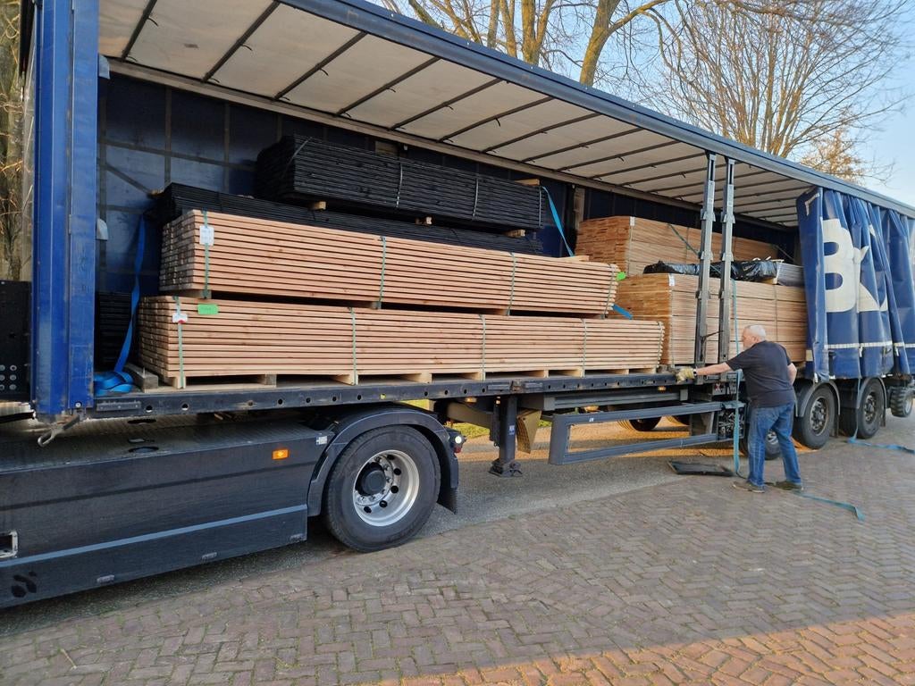 Douglas planken zwart zweeds rabat halfhout dakbeschot, Doe-het-zelf en Verbouw, Hout en Planken, Ophalen, 25 tot 50 mm, Nieuw