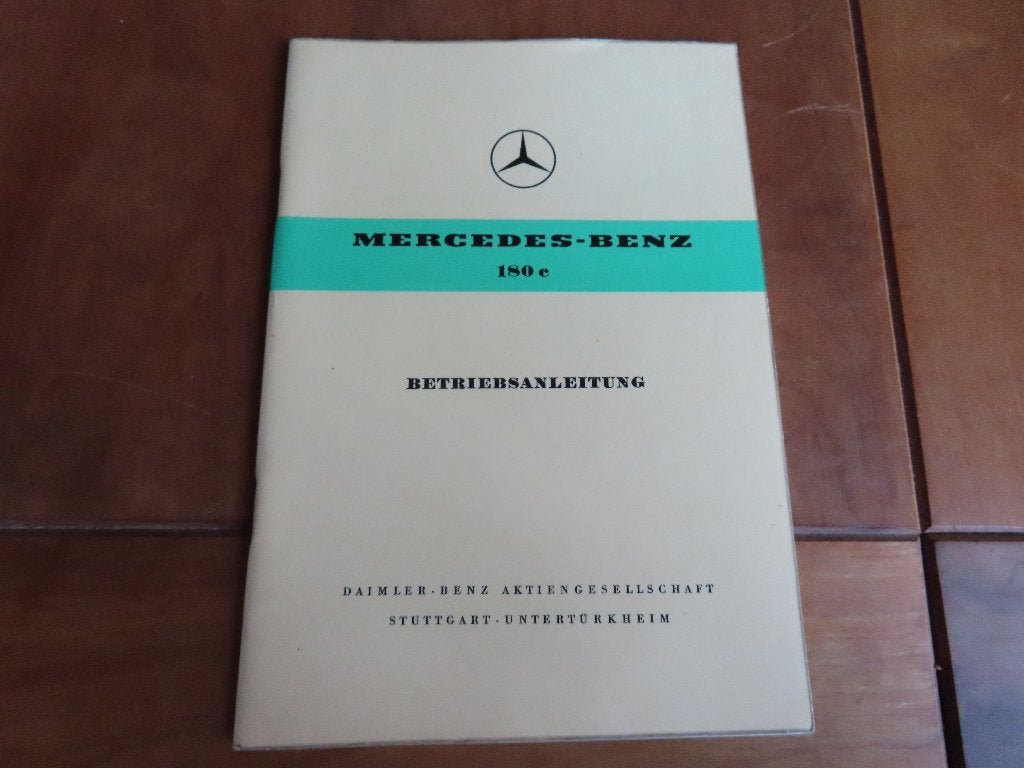 Instructieboek Mercedes-Benz 180 c W120 1962, zeer mooi!, Ophalen of Verzenden