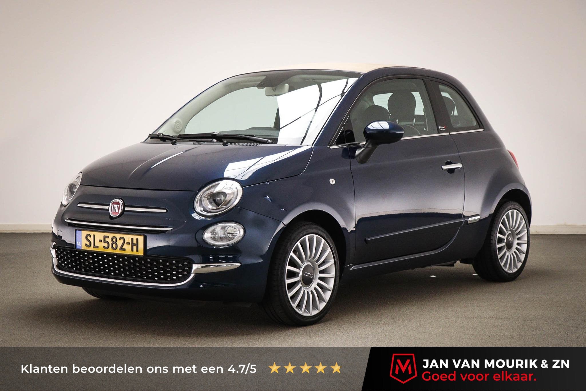 Fiat 500 C 0.9 TwinAir Turbo Lounge | UCONNECT | CLIMA | CRU, Stof, Gebruikt, Origineel Nederlands, 26 km/l