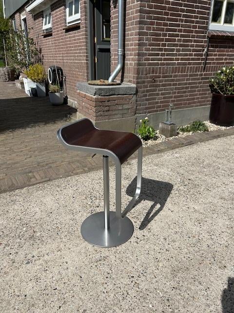 LEM barstool van La Palma, Huis en Inrichting, Barkrukken, Ophalen, Gebruikt, 60 tot 90 cm, Met voetsteun