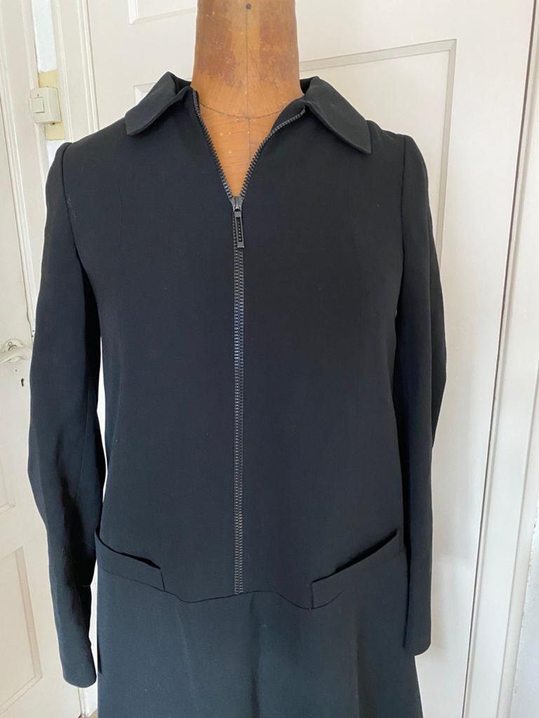 Elegante zwarte Claire robe monteau maat 40, Maat 38/40 (M), Zwart, Ophalen of Verzenden, Zo goed als nieuw