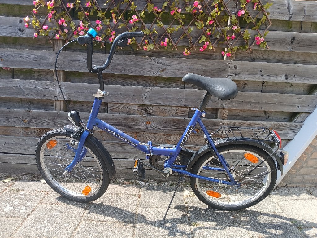 Blauwe vouwfiets, Gebruikt, Deels opvouwbaar, Ophalen, Overige merken