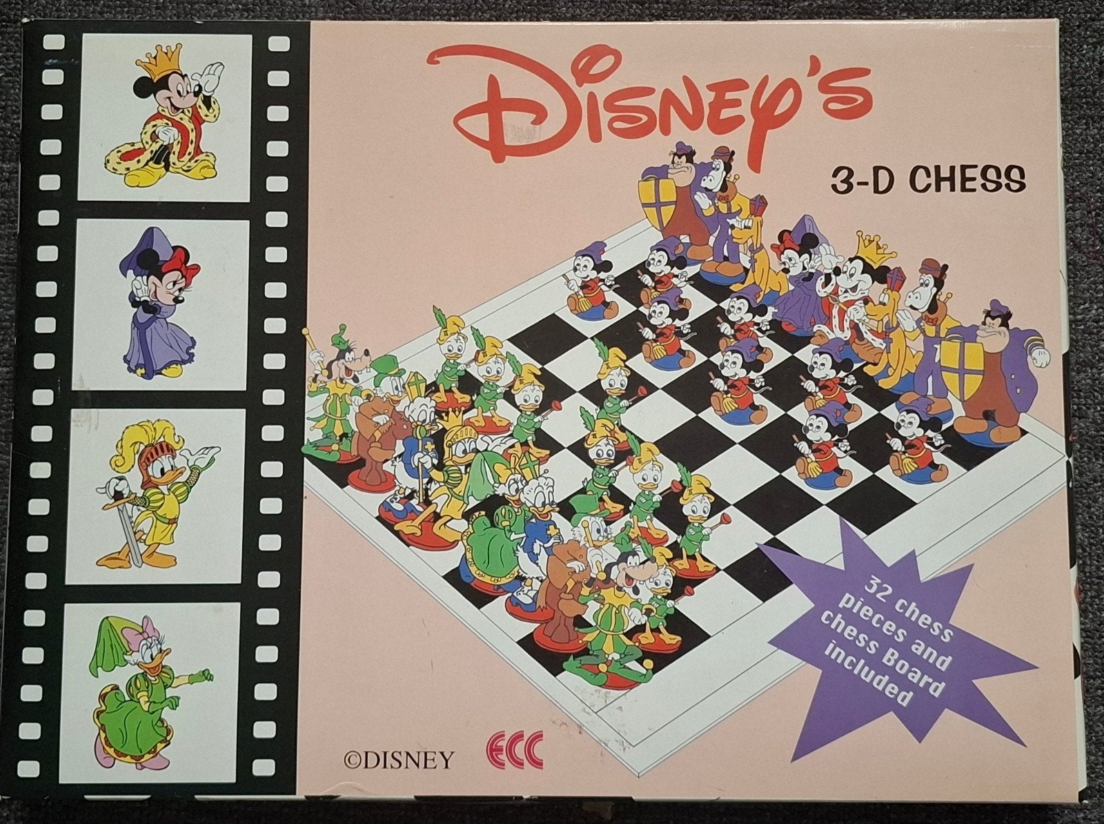 Vintage Disney Schaakspel (1990), Een of twee spelers, Ophalen of Verzenden, Gebruikt, ECC / Disney