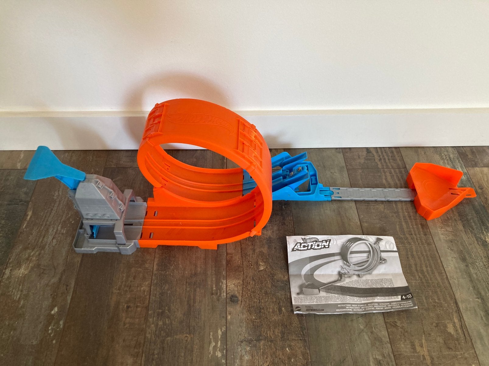 Hot Wheels Ation racebaan tweebaans looping, Ophalen, Racebaan, Zo goed als nieuw, Hot Wheels