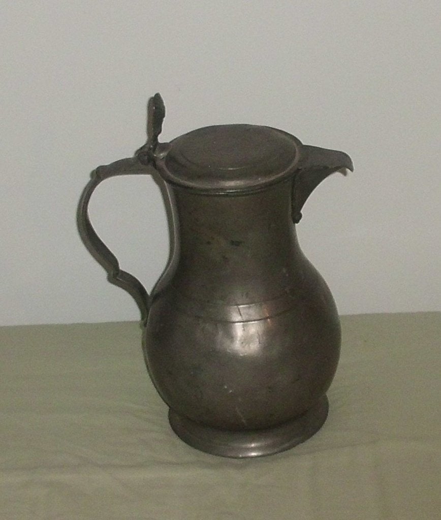 Vlaamse tinnen klep kan 1880 eeuw ., Antiek en Kunst, Ophalen of Verzenden