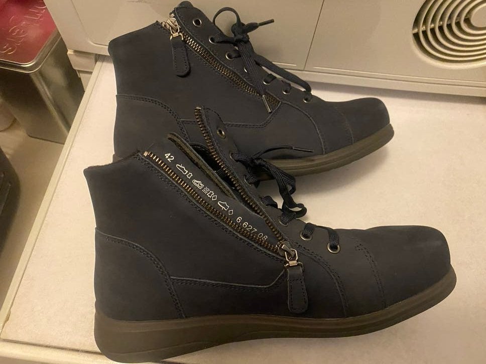 Helvesko Comfort Schoenen Blauw Maat 42 met Veters & Rits, Ophalen of Verzenden, Zo goed als nieuw, Blauw, Schoenen met lage hakken