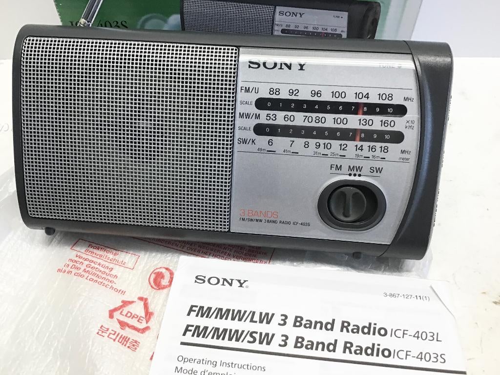 Sony  radio ICF - 403 S   met  3 banden, Ophalen of Verzenden, Gebruikt, Transistorradio