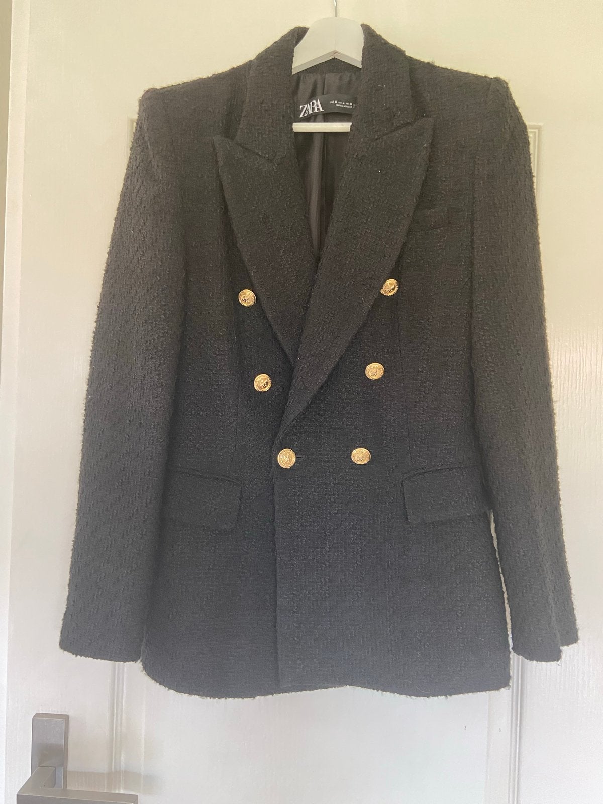 Zara Zwart Jasje met Gouden Knopen, Maat 38/40 (M), Zwart, Ophalen of Verzenden, Zo goed als nieuw