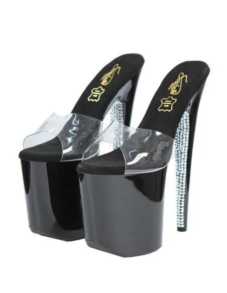 Stiletto Hak Plateau Pumps met Strasstenen. Maat 36 t/m 40., Zwart, Nieuw, Ophalen of Verzenden, Schoenen met hoge hakken