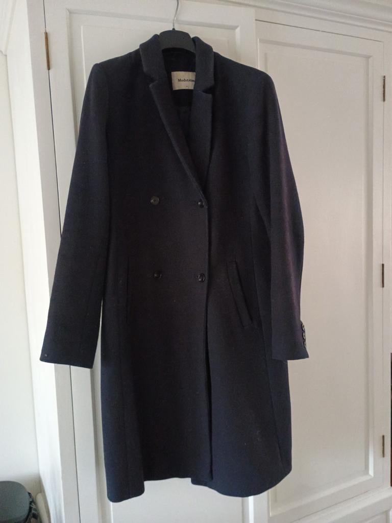 Modström wollen jas donkerblauw maat M, Kleding | Dames, Maat 38/40 (M), Modström, Blauw, Ophalen of Verzenden