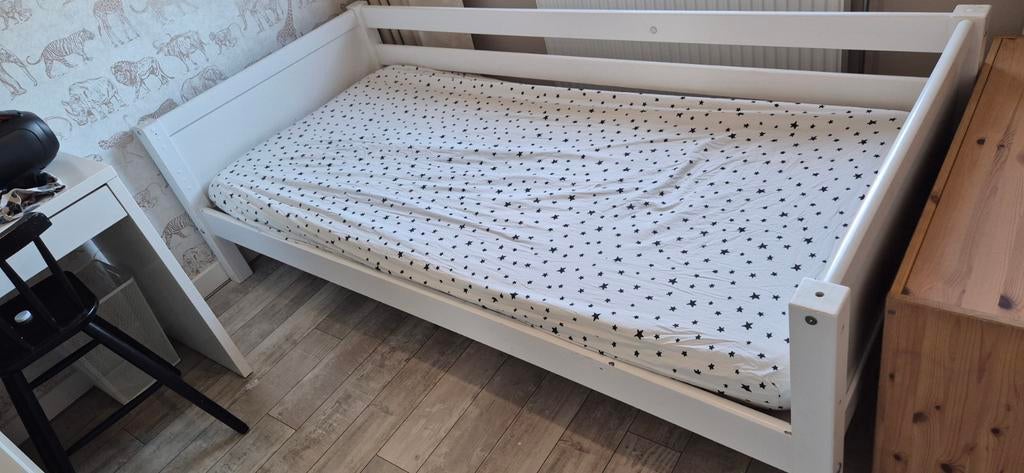 Flexa half hoogslaper wit, Ophalen, Gebruikt, 90 cm, Eenpersoons