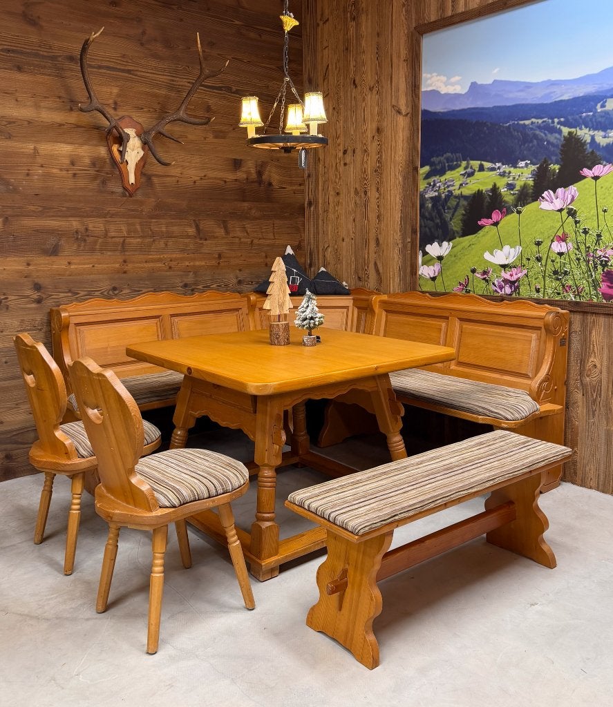 Oostenrijkse eethoek | Alpen Stube set | Hoekbank met tafel, Ophalen