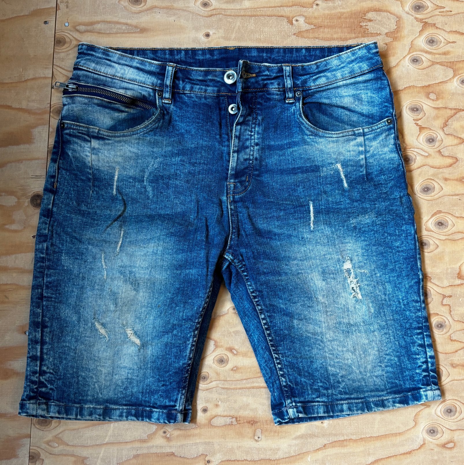 Korte broek, spijkerbroek heren DMG mt. XL, Blauw, ., Ophalen of Verzenden, Zo goed als nieuw