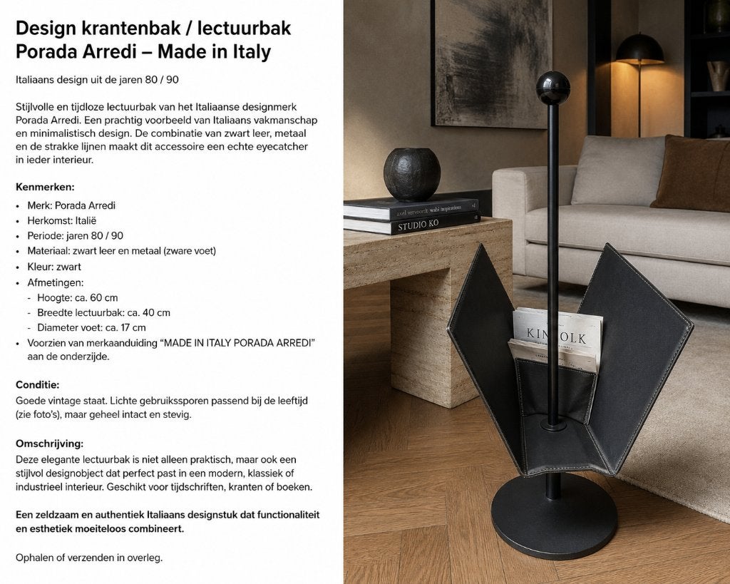 Porada Arredi Lectuurbak Italiaans Design Zeldzaam, Ophalen, Postmodern, Metaal, Lectuurbak