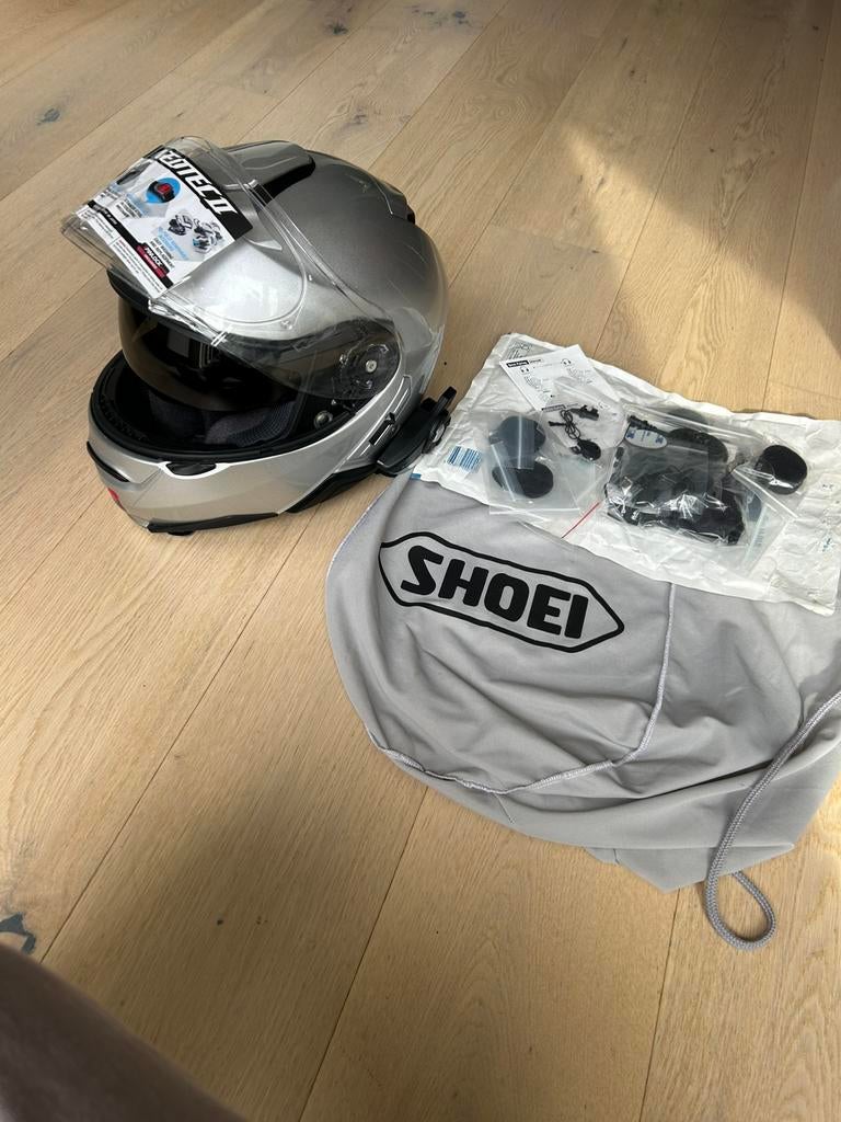 Maat S Shoei Neotec 2+Sena, Weinig gebruikt, Ophalen of Verzenden, Tweedehands, Systeemhelm, Shoei
