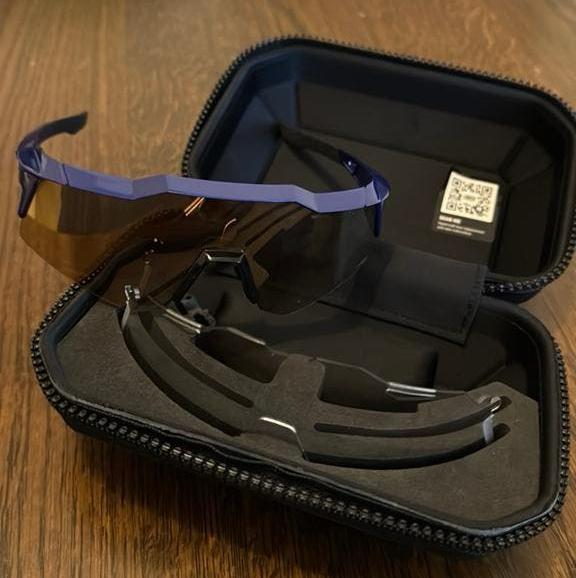 Fietsbril 100% blauw, Sport en Fitness, Wielrennen, Ophalen of Verzenden, Nieuw, Overige typen