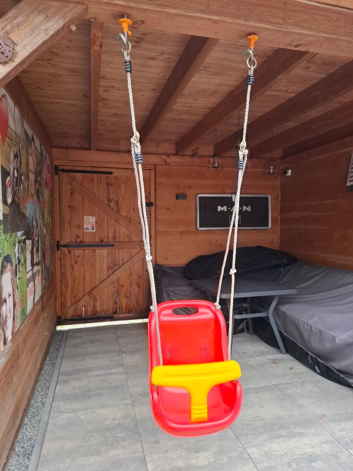 Baby schommel - Rood/geel, Ophalen, Gebruikt, Schommel