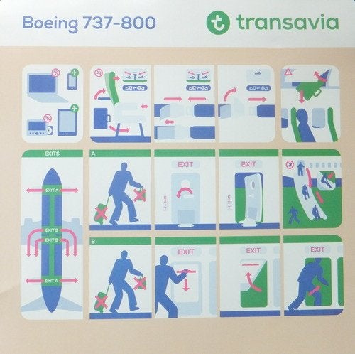 Transavia - Boeing 737-800 ( 2 ), Ophalen of Verzenden, Zo goed als nieuw, Kaart, Foto of Prent