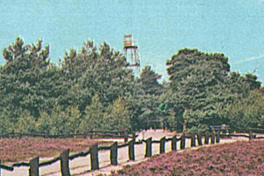 972384 Nijverdal 1969 Heidegezicht met Brandtoren Gelopen, Ophalen of Verzenden, 1960 tot 1980, Gelopen, Overijssel