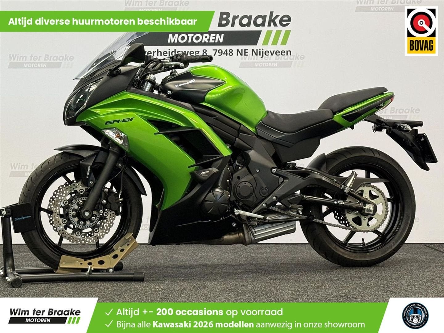 KAWASAKI ER 6F ABS (bj 2014) 23,376 km, Motoren, 2 cilinders, Bedrijf, Onbekend, KAWASAKI