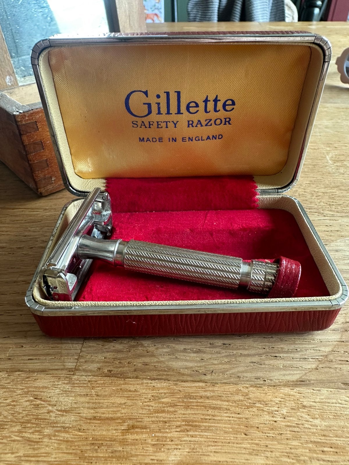 Antiek vintage Gillette scheermes aristocrat England #58, Ophalen of Verzenden, Zo goed als nieuw, Gehele gezicht