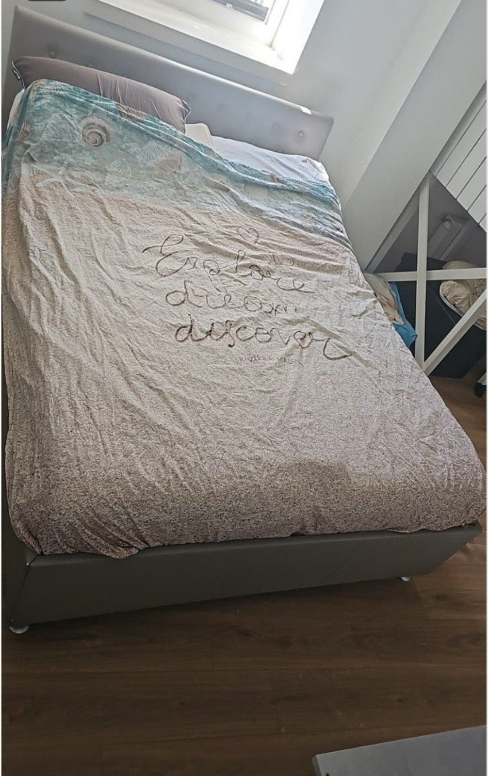 M-Line bed met elektrische lattenbodems en matrassen 80x210, Gebruikt, 210 cm, Tweepersoons, Ophalen of Verzenden