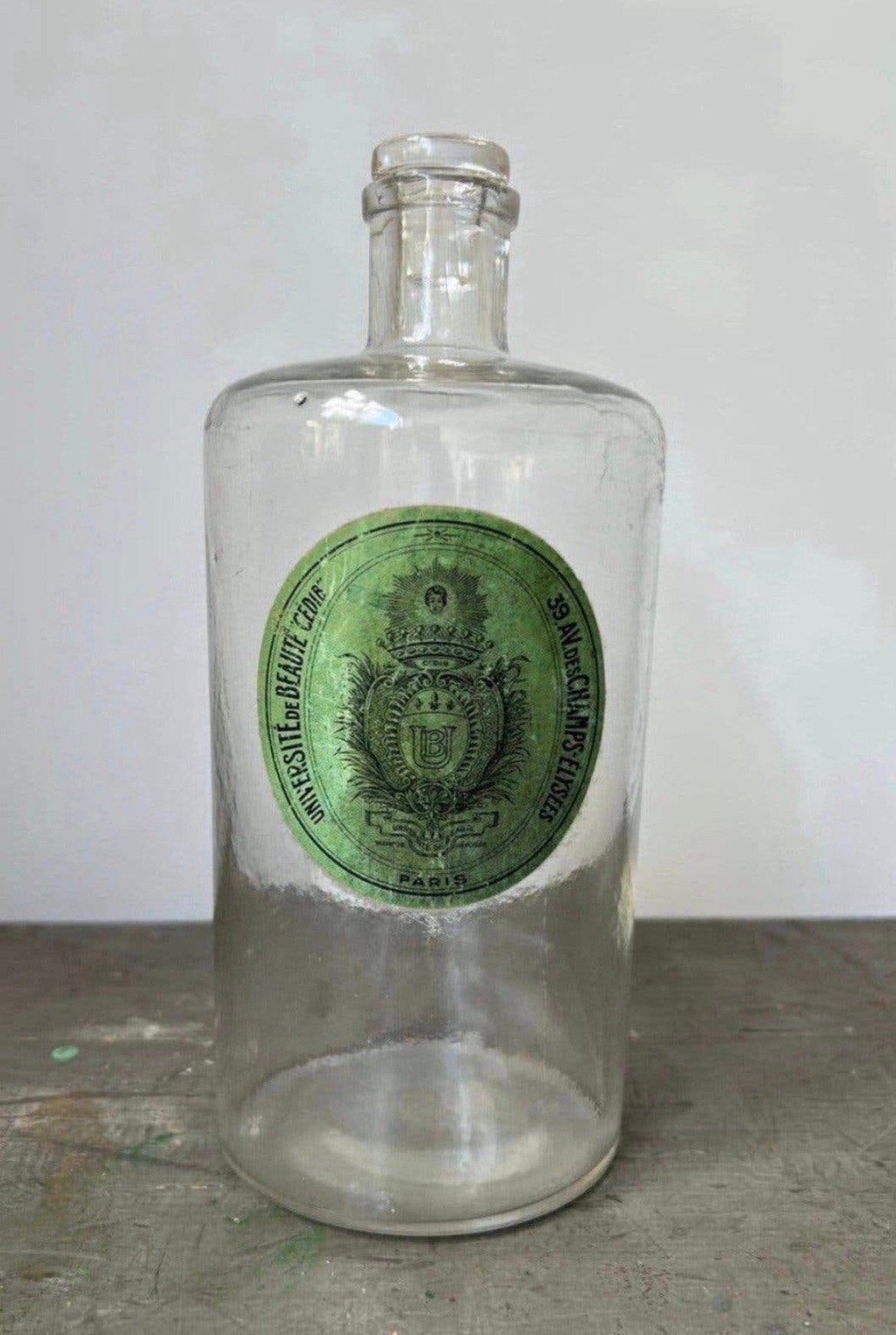 Oude franse fles met etiket, Verzenden