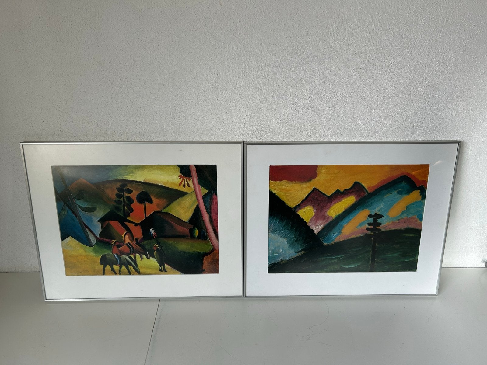 Ingelijste Kunstprint: Kleurrijk Landschap of Scène, Antiek en Kunst, Kunst | Schilderijen | Modern, Landschap, Papier/karton