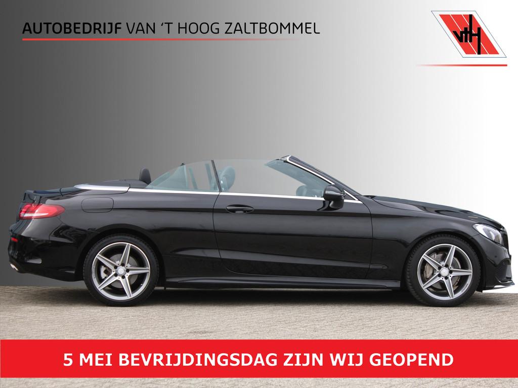 Mercedes-Benz C-Klasse Cabrio 180 AUT9 AMG LINE AIRSCARF CAM, Auto's, Mercedes-Benz, Automaat, Cabriolet, 4 stoelen, Zwart