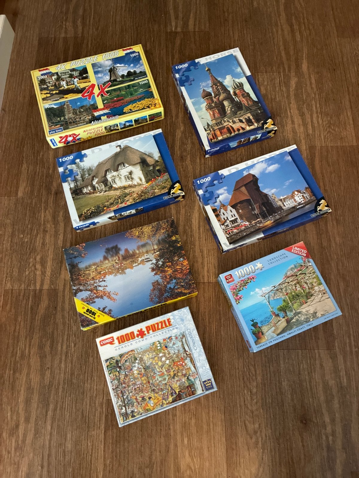 Diverse Legpuzzels 1000 stukjes - Verschillende thema's, Ophalen of Verzenden, 500 t/m 1500 stukjes, Gebruikt, Legpuzzel