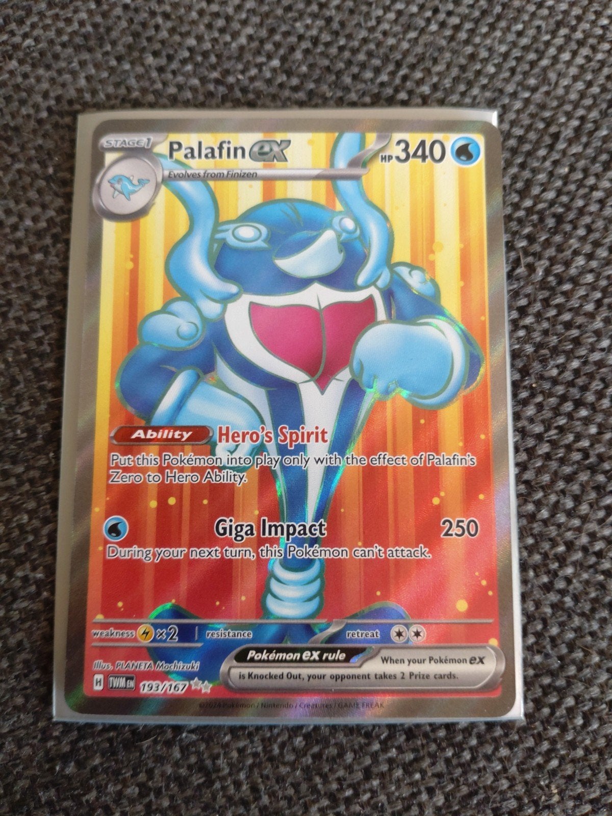 Palafin ex (TWM 193)
Twilight Masquerade Pokémon, Verzenden, Zo goed als nieuw, Losse kaart