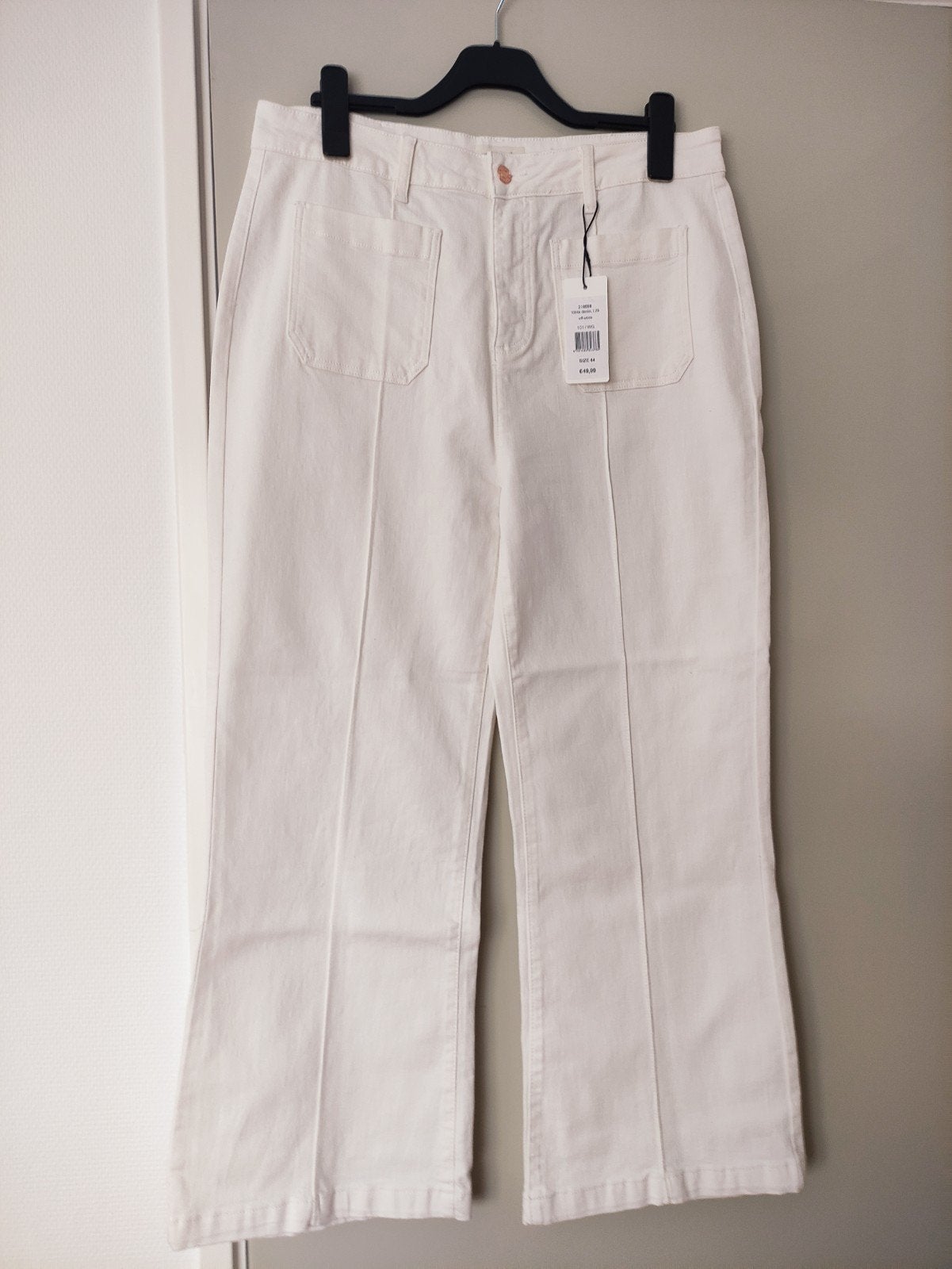 Norah off-witte denim broek maat 44, Wit, Maat 46/48 (XL) of groter, Nieuw, Ophalen of Verzenden